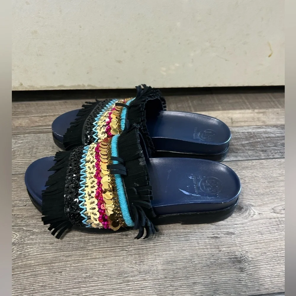 Tory Burch Isle Slide Embellished Slip-on Sandals slides